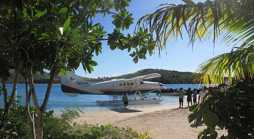 Helicopter or Seaplance with Pacific Island Air